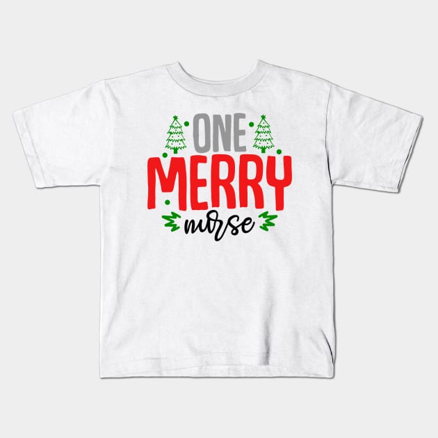 One merry nurse Kids T-Shirt by MZeeDesigns